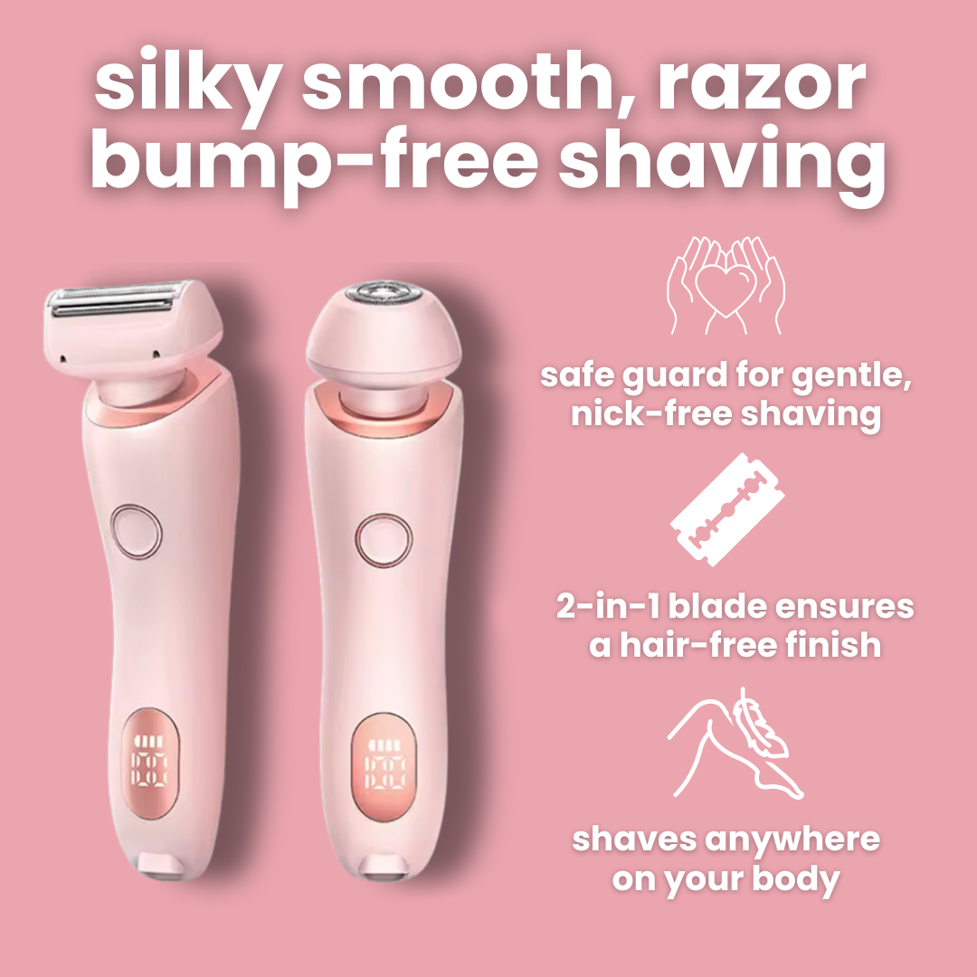 2 in 1 Hair Removal Epilator USB Rechargeable Trimmer Women Body Razor Face Leg Armpit Bikini Hand Pubic Shaver Hair Remover